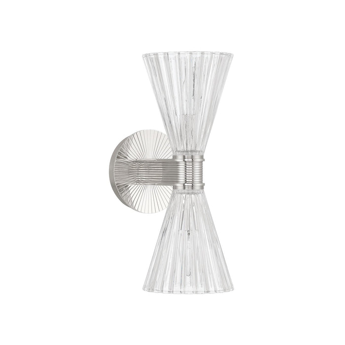 Crystorama - LOT-702-PN - Two Light Wall Sconce - Lotus - Polished Nickel
