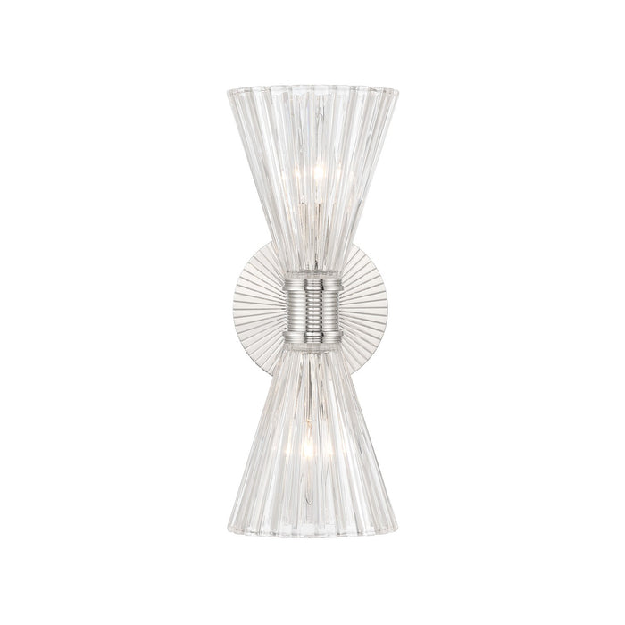 Crystorama - LOT-702-PN - Two Light Wall Sconce - Lotus - Polished Nickel