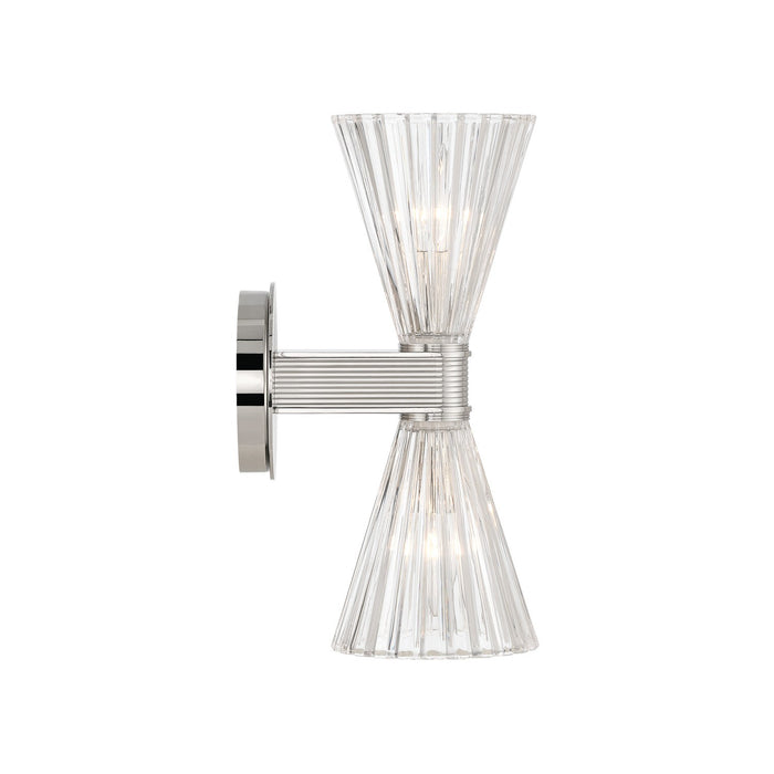 Crystorama - LOT-702-PN - Two Light Wall Sconce - Lotus - Polished Nickel