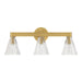Crystorama - LOT-703-LG - Three Light Bath - Lotus - Luxe Gold