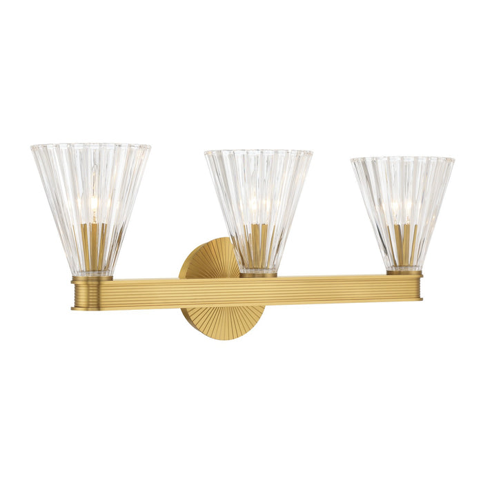 Crystorama - LOT-703-LG - Three Light Bath - Lotus - Luxe Gold