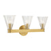 Crystorama - LOT-703-LG - Three Light Bath - Lotus - Luxe Gold