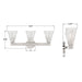 Crystorama - LOT-703-PN - Three Light Bath - Lotus - Polished Nickel