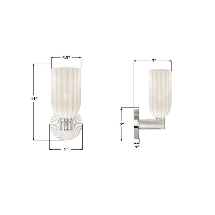 Crystorama - LOT-711-PN - One Light Wall Sconce - Lotus - Polished Nickel