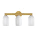 Crystorama - LOT-713-LG - Three Light Bath - Lotus - Luxe Gold