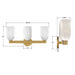 Crystorama - LOT-713-LG - Three Light Bath - Lotus - Luxe Gold