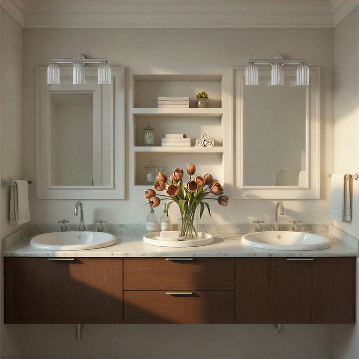 Crystorama - LOT-713-PN - Three Light Bath - Lotus - Polished Nickel