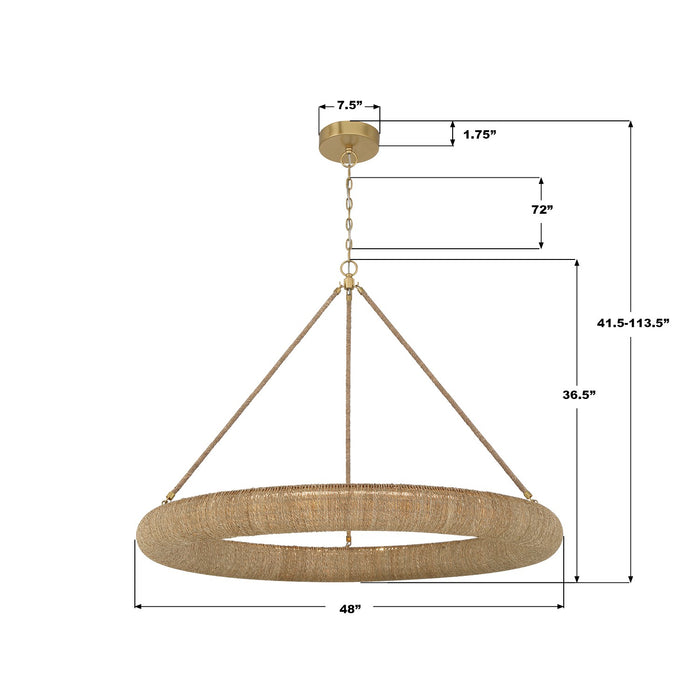 Crystorama - OAK-7539-SG - LED Chandelier - Oakley - Soft Gold