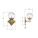 Crystorama - ORY-1001-AG-CL - One Light Wall Sconce - Orly - Aged Brass