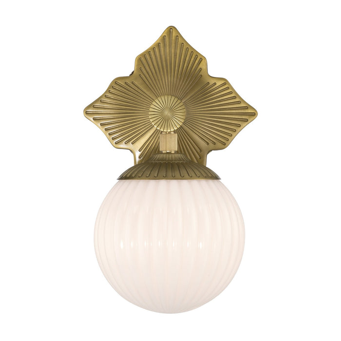 Crystorama - ORY-1001-AG-WH - One Light Wall Sconce - Orly - Aged Brass