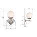 Crystorama - ORY-1001-PN-WH - One Light Wall Sconce - Orly - Polished Nickel