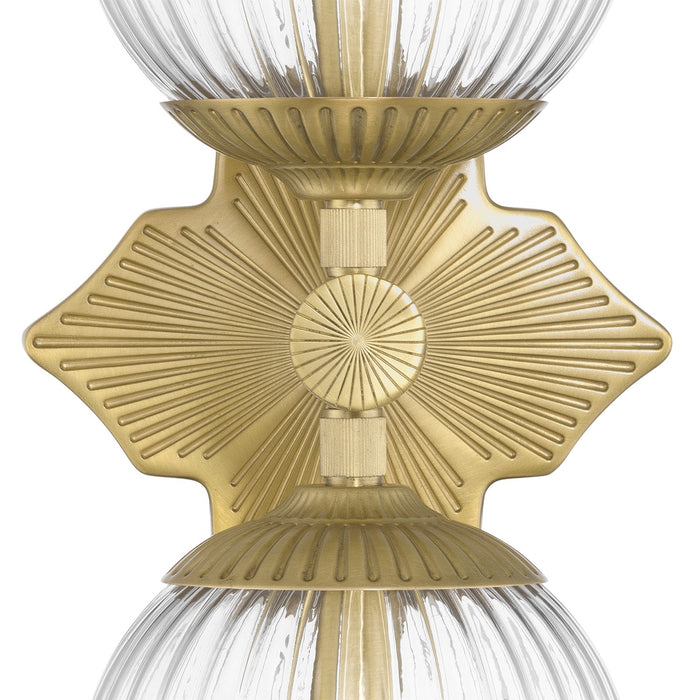 Crystorama - ORY-1002-AG-CL - Two Light Wall Sconce - Orly - Aged Brass
