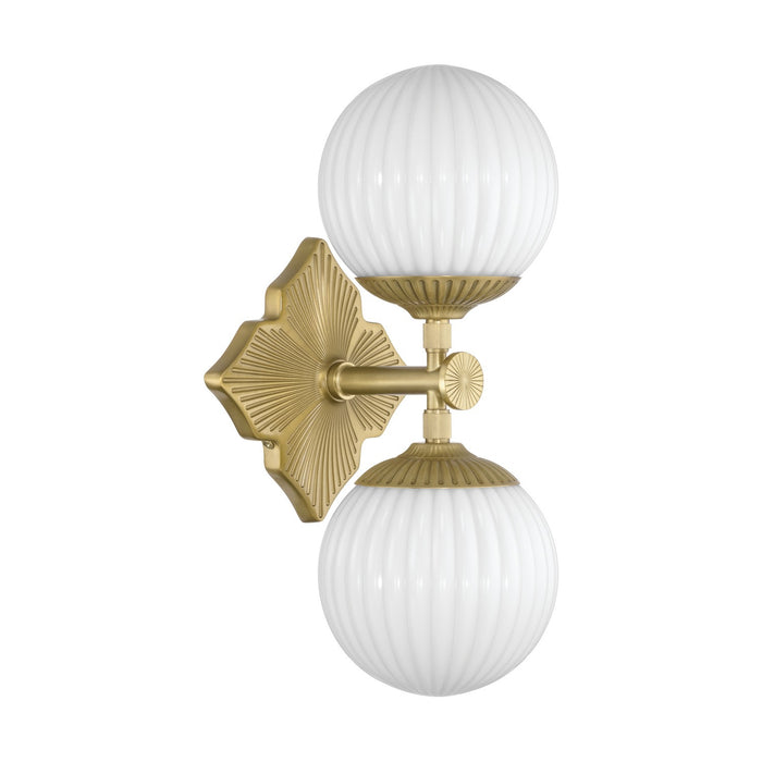 Crystorama - ORY-1002-AG-WH - Two Light Wall Sconce - Orly - Aged Brass