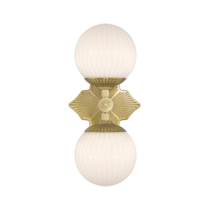 Crystorama - ORY-1002-AG-WH - Two Light Wall Sconce - Orly - Aged Brass