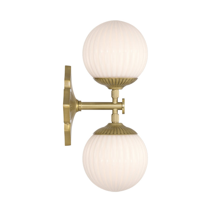 Crystorama - ORY-1002-AG-WH - Two Light Wall Sconce - Orly - Aged Brass