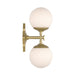 Crystorama - ORY-1002-AG-WH - Two Light Wall Sconce - Orly - Aged Brass