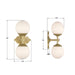 Crystorama - ORY-1002-AG-WH - Two Light Wall Sconce - Orly - Aged Brass
