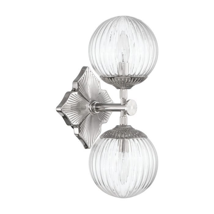 Crystorama - ORY-1002-PN-CL - Two Light Wall Sconce - Orly - Polished Nickel