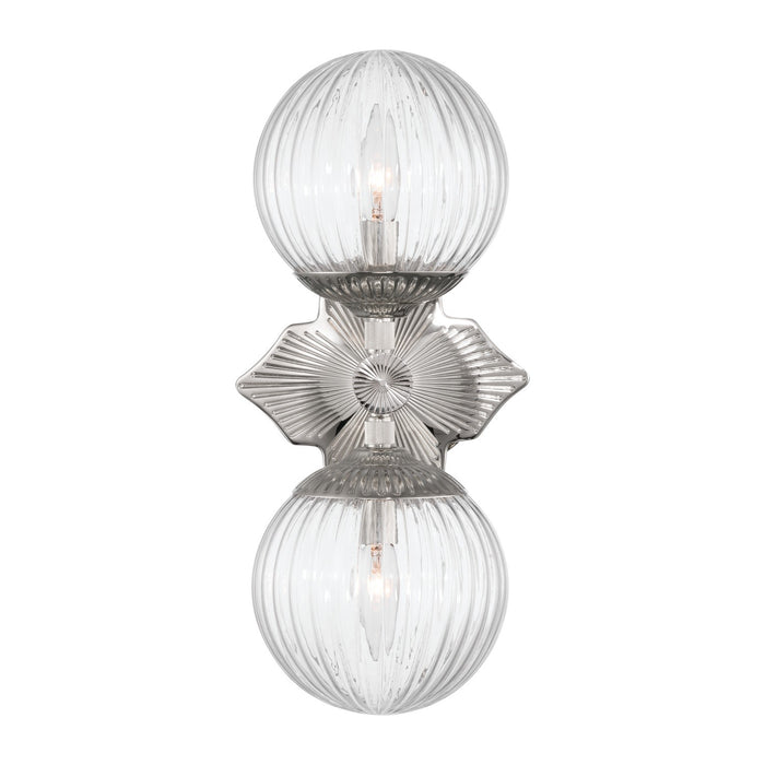 Crystorama - ORY-1002-PN-CL - Two Light Wall Sconce - Orly - Polished Nickel