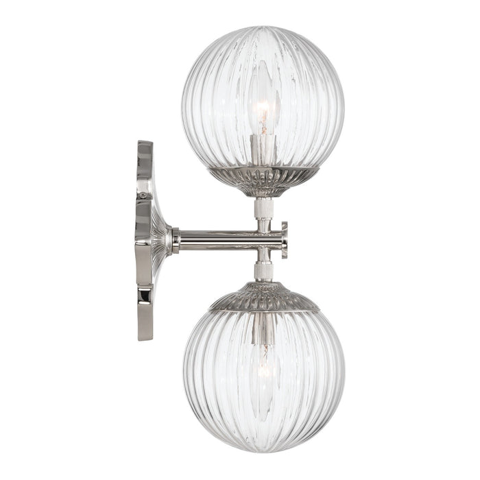 Crystorama - ORY-1002-PN-CL - Two Light Wall Sconce - Orly - Polished Nickel