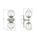 Crystorama - ORY-1002-PN-CL - Two Light Wall Sconce - Orly - Polished Nickel
