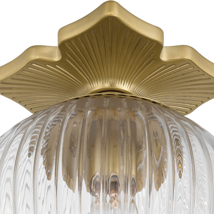 Crystorama - ORY-1003-AG-CL - One Light Semi Flush Mount - Orly - Aged Brass