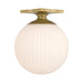 Crystorama - ORY-1003-AG-WH - One Light Semi Flush Mount - Orly - Aged Brass