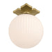 Crystorama - ORY-1003-AG-WH - One Light Semi Flush Mount - Orly - Aged Brass