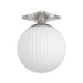 Crystorama - ORY-1003-PN-WH - One Light Semi Flush Mount - Orly - Polished Nickel
