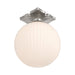 Crystorama - ORY-1003-PN-WH - One Light Semi Flush Mount - Orly - Polished Nickel