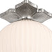 Crystorama - ORY-1003-PN-WH - One Light Semi Flush Mount - Orly - Polished Nickel