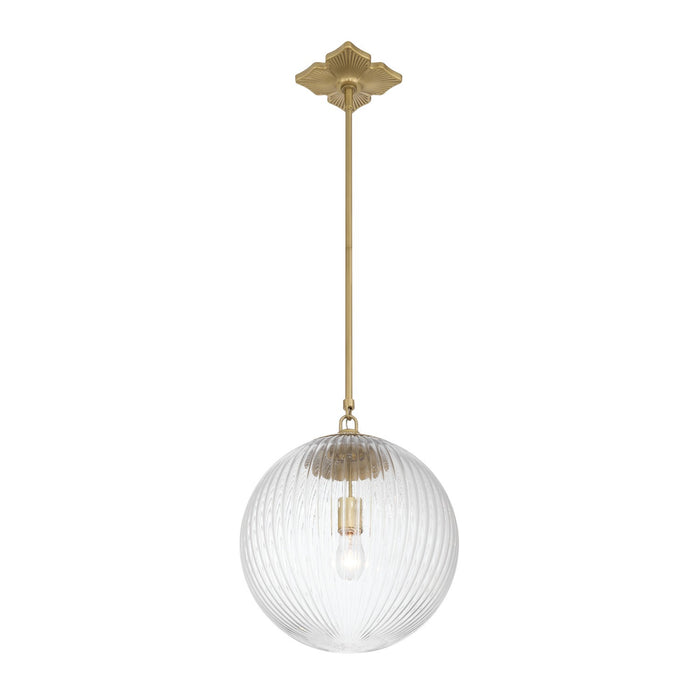 Crystorama - ORY-1007-AG-CL - One Light Pendant - Orly - Aged Brass