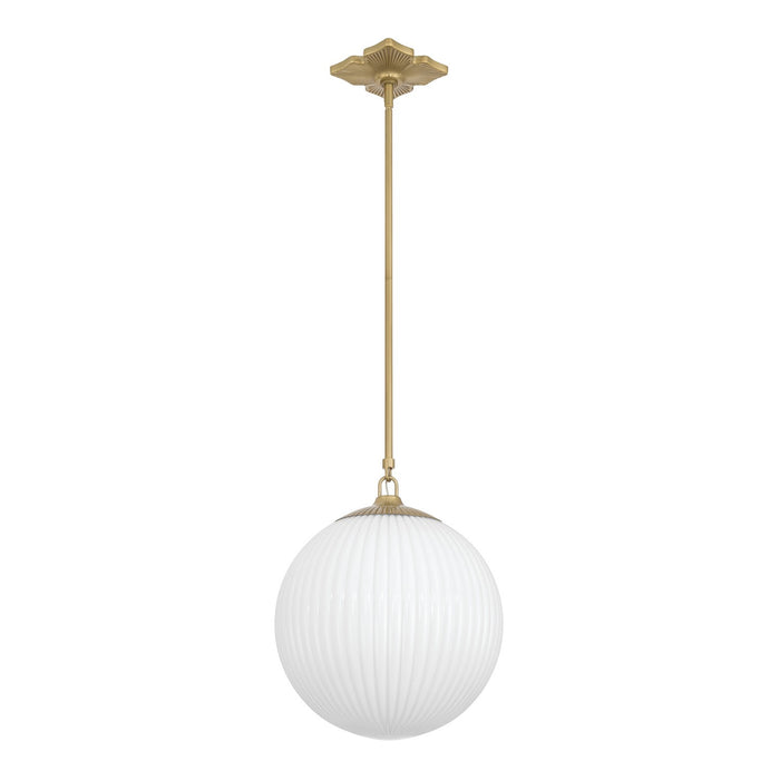 Crystorama - ORY-1007-AG-WH - One Light Pendant - Orly - Aged Brass
