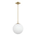 Crystorama - ORY-1007-AG-WH - One Light Pendant - Orly - Aged Brass