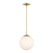 Crystorama - ORY-1007-AG-WH - One Light Pendant - Orly - Aged Brass
