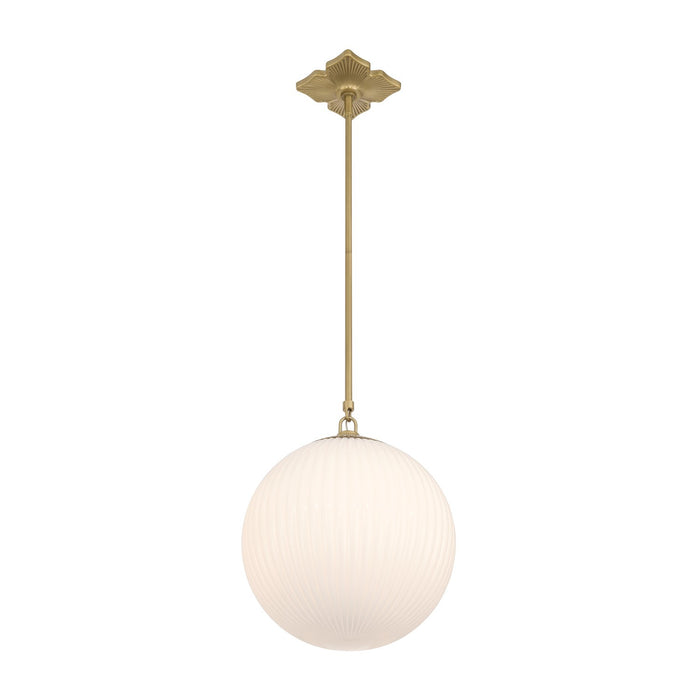 Crystorama - ORY-1007-AG-WH - One Light Pendant - Orly - Aged Brass