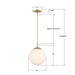 Crystorama - ORY-1007-AG-WH - One Light Pendant - Orly - Aged Brass