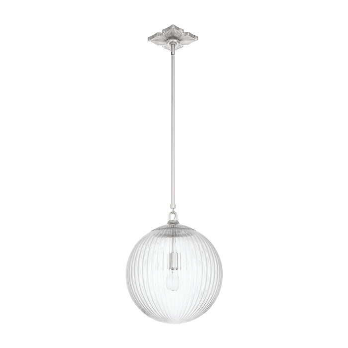 Crystorama - ORY-1007-PN-CL - One Light Pendant - Orly - Polished Nickel