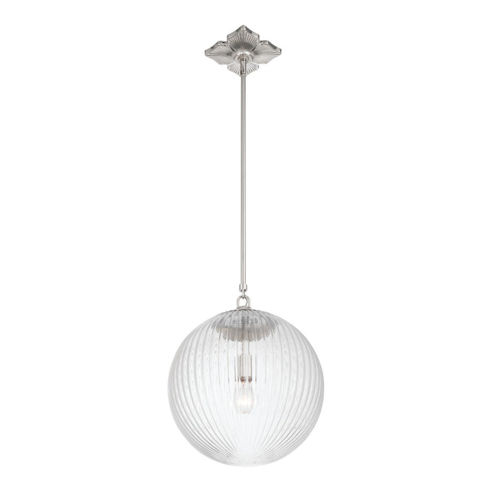 Crystorama - ORY-1007-PN-CL - One Light Pendant - Orly - Polished Nickel