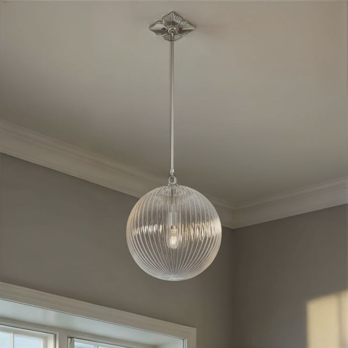 Crystorama - ORY-1007-PN-CL - One Light Pendant - Orly - Polished Nickel
