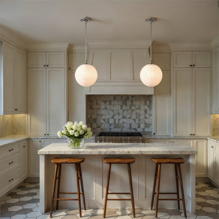 Crystorama - ORY-1007-PN-WH - One Light Pendant - Orly - Polished Nickel