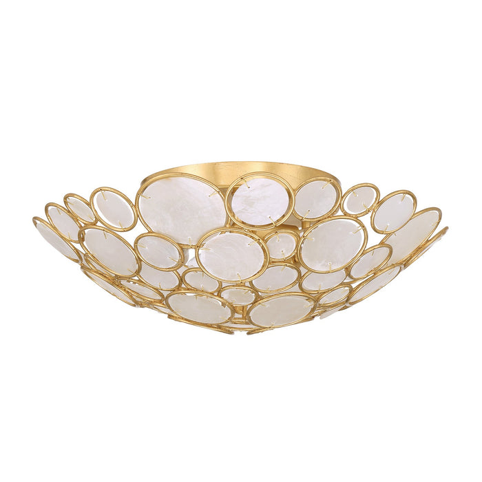 Crystorama - PAL-524-GA - Three Light Semi Flush Mount - Palla - Antique Gold