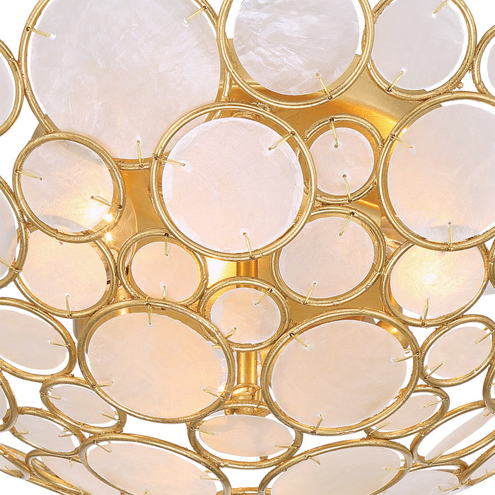 Crystorama - PAL-524-GA - Three Light Semi Flush Mount - Palla - Antique Gold