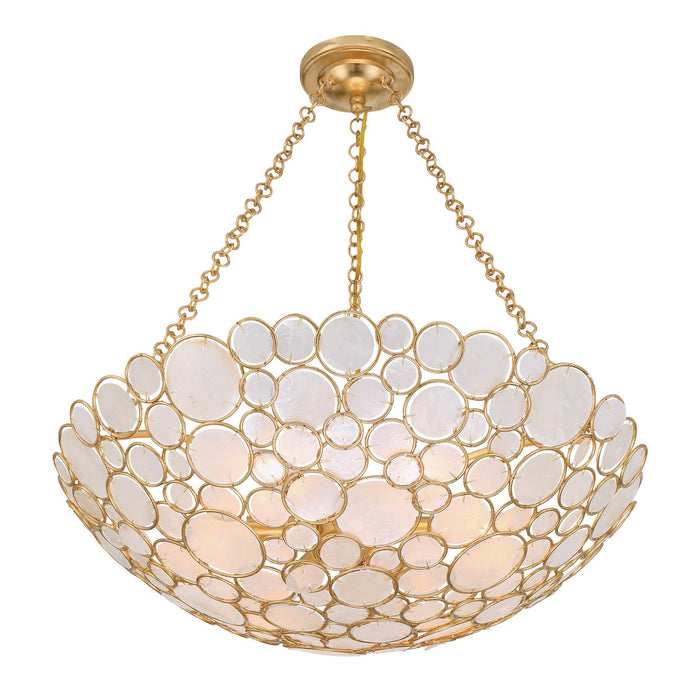Crystorama - PAL-525-GA - Six Light Chandelier - Palla - Antique Gold