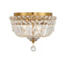 Crystorama - ROS-A1003-AG-CL-MWP - Three Light Flush Mount - Roslyn - Aged Brass
