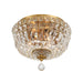 Crystorama - ROS-A1003-AG-CL-MWP - Three Light Flush Mount - Roslyn - Aged Brass