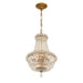 Crystorama - ROS-A1006-AG-CL-MWP - Five Light Chandelier - Roslyn - Aged Brass