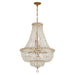 Crystorama - ROS-A1009-AG-CL-MWP - Nine Light Chandelier - Roslyn - Aged Brass