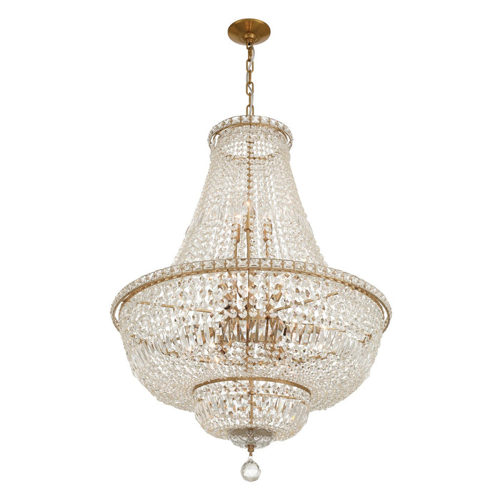 Crystorama - ROS-A1015-AG-CL-MWP - 15 Light Chandelier - Roslyn - Aged Brass