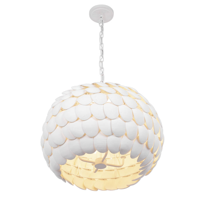 Crystorama - TAL-9404-MT - Five Light Chandelier - Talia - Matte White
